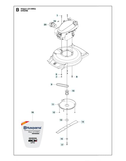 Husqvarna KLIPPOLB548SE - Engine