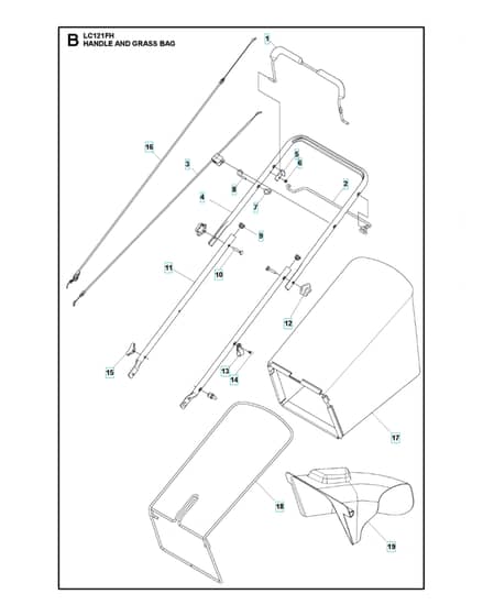 Husqvarna L121FH - Handle