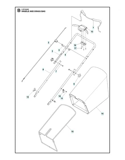 Husqvarna L221AHK - Handle