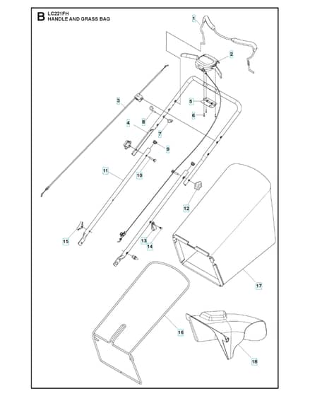 Husqvarna L221FH - Handle