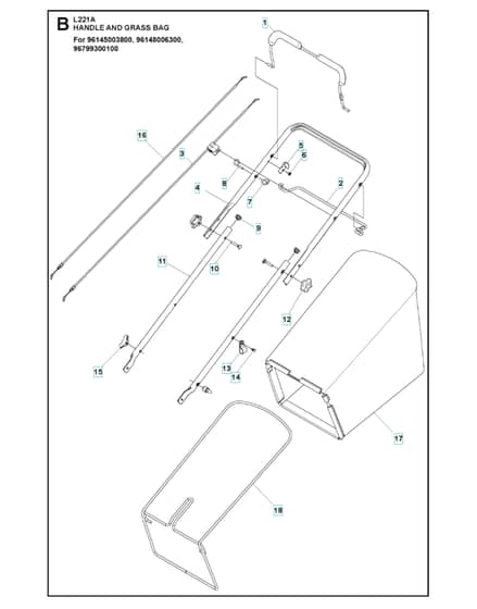 Husqvarna L 221A - Handle