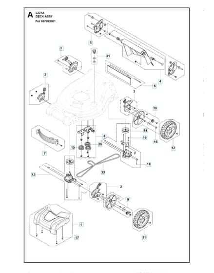 Husqvarna L 221A - Mower Deck & Cutting Deck 2