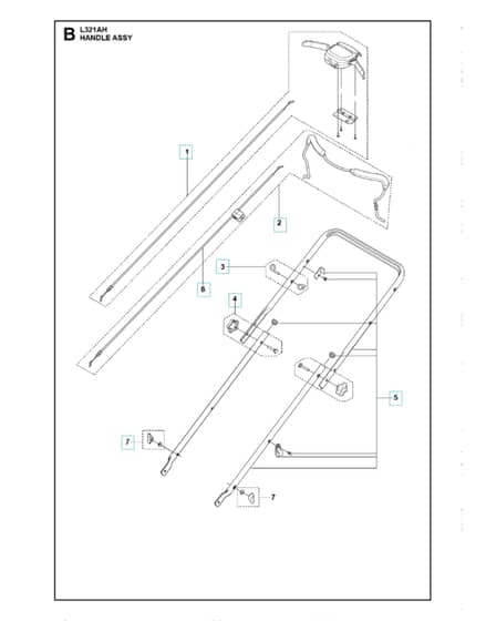 Husqvarna L 321AH - Handle