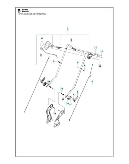 Husqvarna LB 48V - Handle
