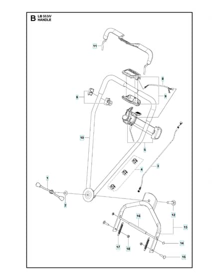 Husqvarna LB 553IV - Handle