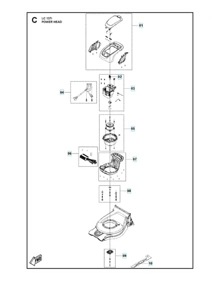Husqvarna LC137I - Power Head