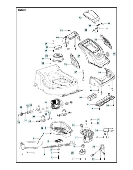 Husqvarna LC141VLI - Engine