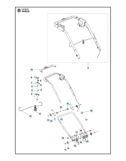 Husqvarna LC 141C - Handle