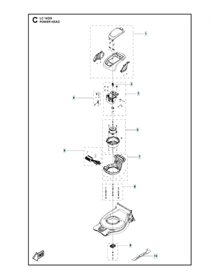 Husqvarna LC 142IS - Power Head