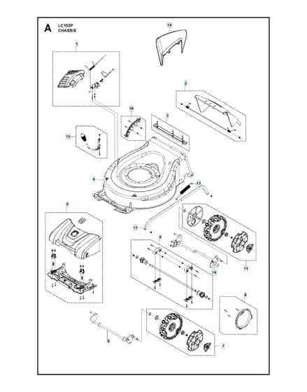 Husqvarna LC 153P - Chassis