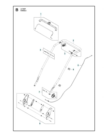 Husqvarna LC 153P - Handle