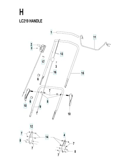 Husqvarna LC 219 - Handle