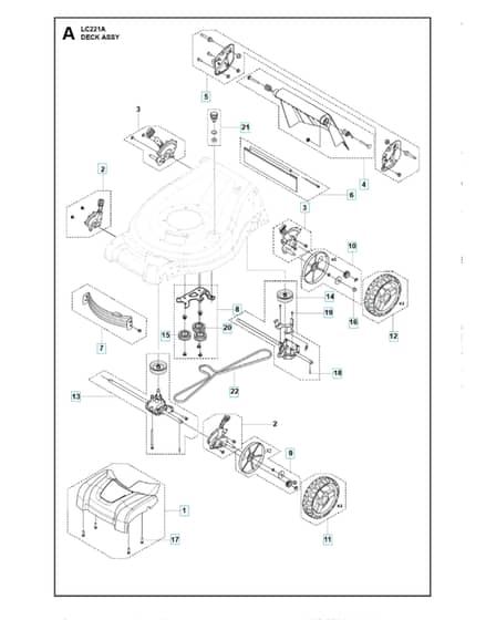 Husqvarna LC 221A - Mower Deck & Cutting Deck
