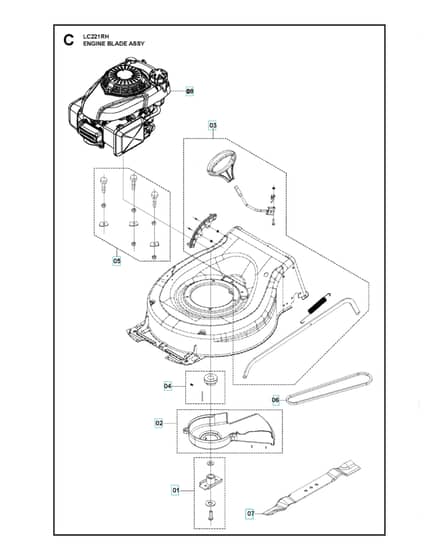 Husqvarna LC 221RH - Engine