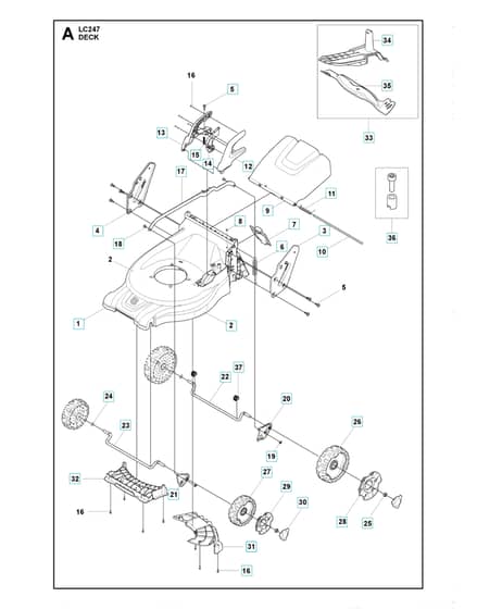 Husqvarna LC 247 - Mower Deck & Cutting Deck