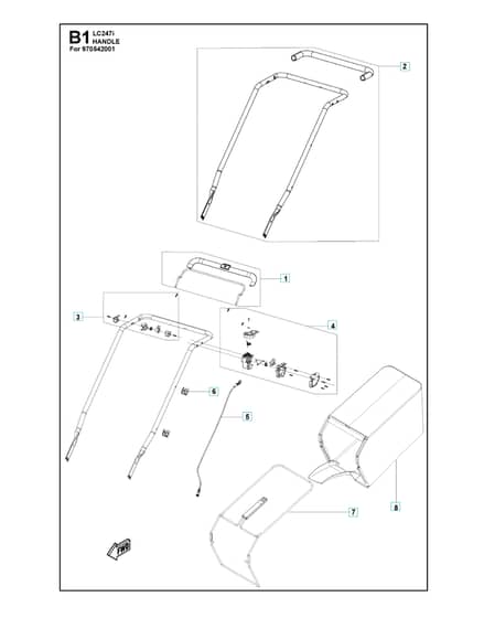 Husqvarna LC 247I - Handle