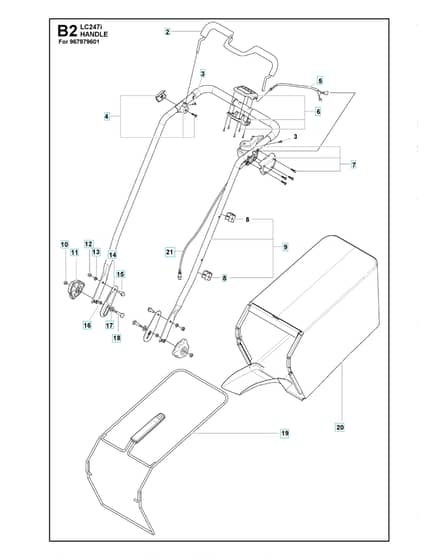 Husqvarna LC 247I - Handle 2