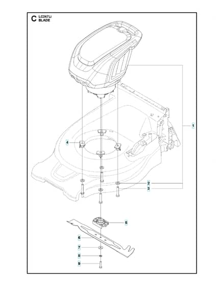 Husqvarna LC 247LI - Blade Motor & Cutting Equipment