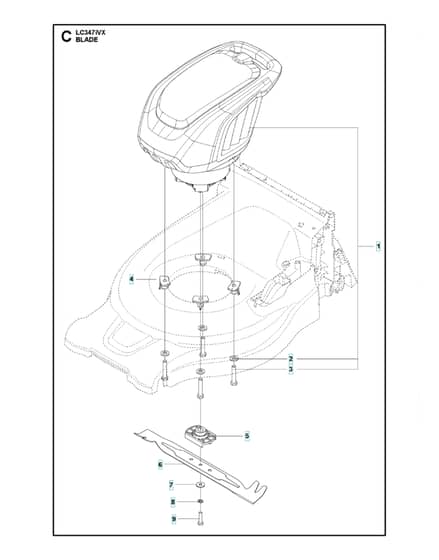 Husqvarna LC 347IVX - Blade Motor & Cutting Equipment