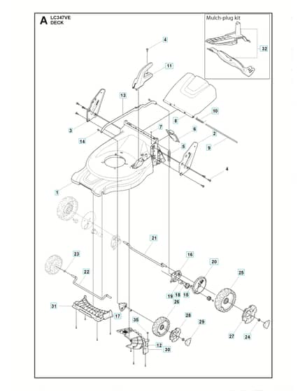Husqvarna LC 347VE - Mower Deck & Cutting Deck