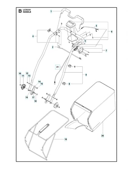 Husqvarna LC 353IV - Handle