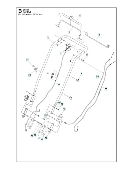 Husqvarna LC 353V - Handle 2