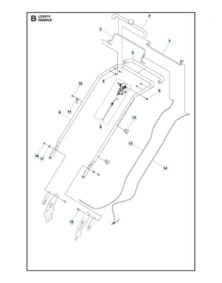 Husqvarna LC 451V - Handle