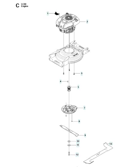 Husqvarna LC 48 - Engine