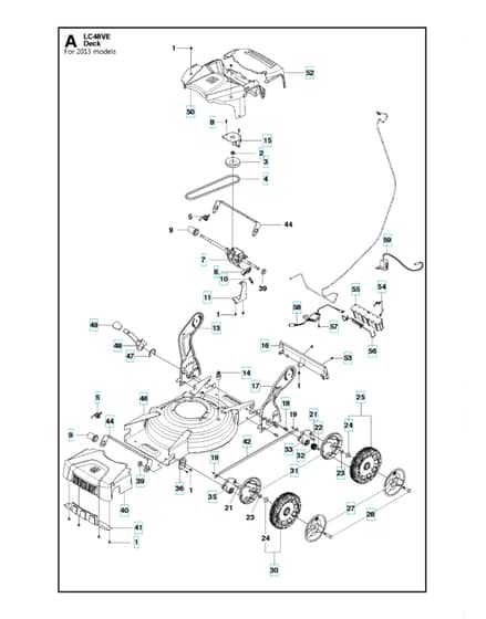 Husqvarna LC 48VE - Mower Deck & Cutting Deck