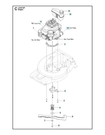 Husqvarna LC551SP - Engine 2