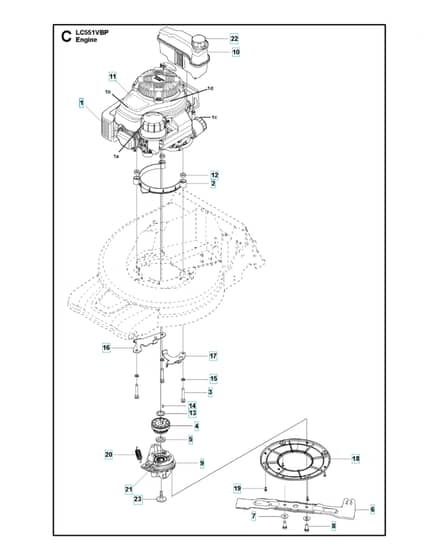 Husqvarna LC551VBP - Engine