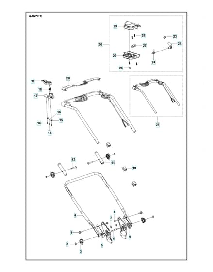 Husqvarna LE 116P - Handle