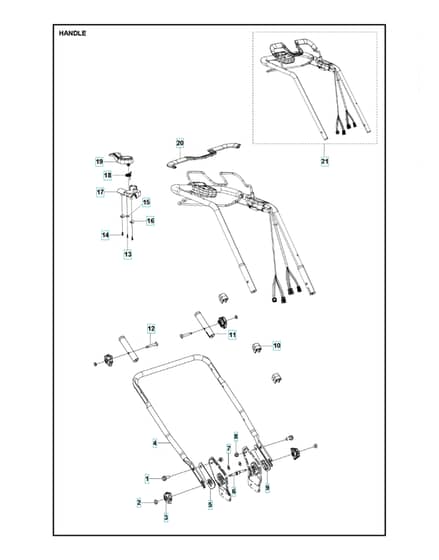 Husqvarna LE 116R - Handle