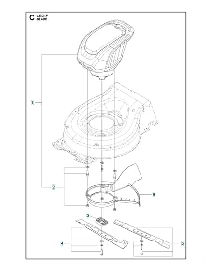 Husqvarna LE 121P - Blade Motor & Cutting Equipment