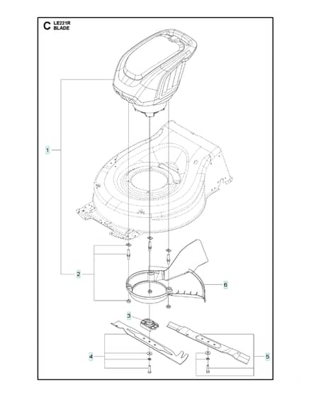 Husqvarna LE 221R - Blade Motor & Cutting Equipment