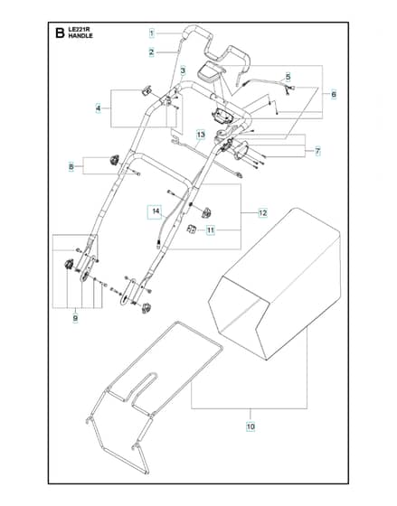 Husqvarna LE 221R - Handle