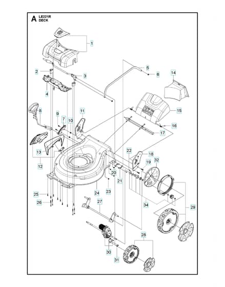 Husqvarna LE 221R - Mower Deck & Cutting Deck