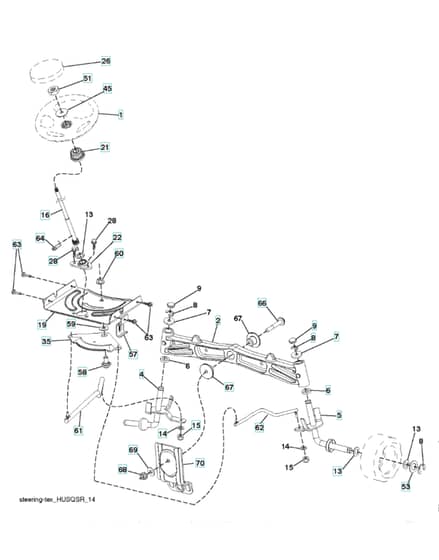 Husqvarna Lgt2554 - Steering