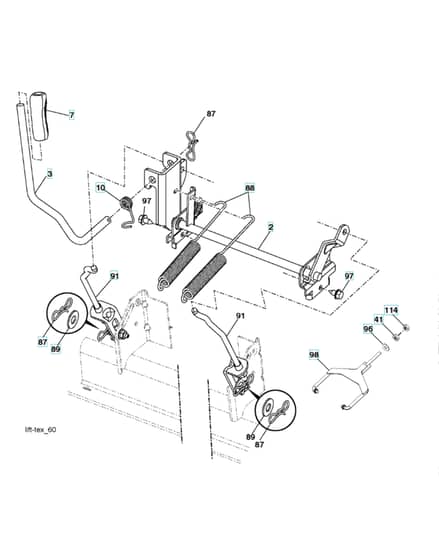 Husqvarna Lgt54Dxl - Mower Lift Lever