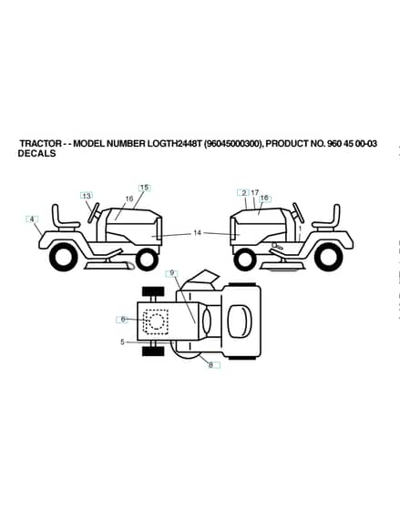 Husqvarna Logth2448 T - Decals