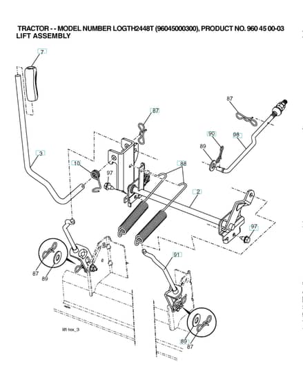Husqvarna Logth2448 T - Mower Lift & Deck Lift