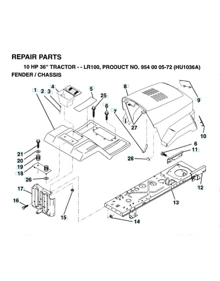 Husqvarna Lr100 - Chassis & Enclosures