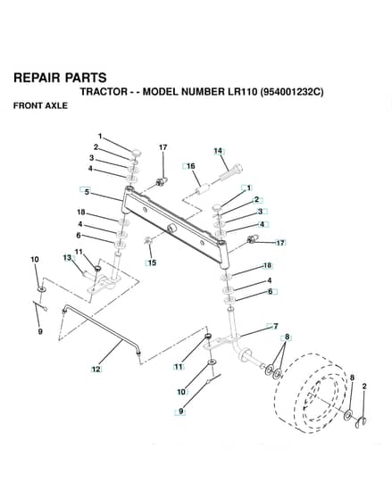 Husqvarna Lr110 - Front Axle