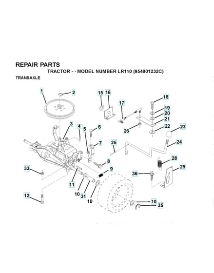 Husqvarna Lr110 - Transmission
