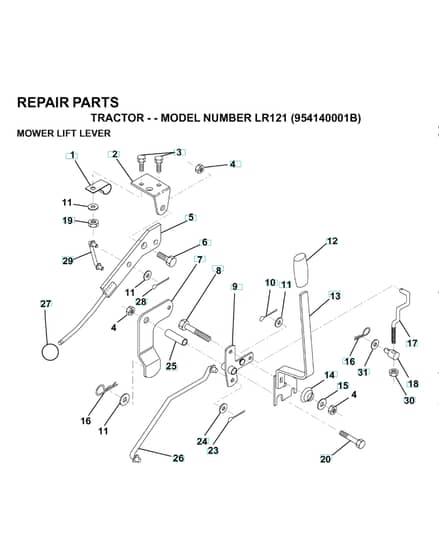 Husqvarna Lr121 - Mower Lift Lever