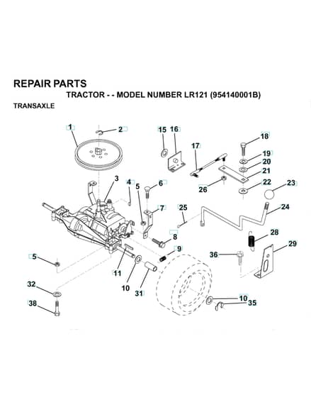 Husqvarna Lr121 - Transmission