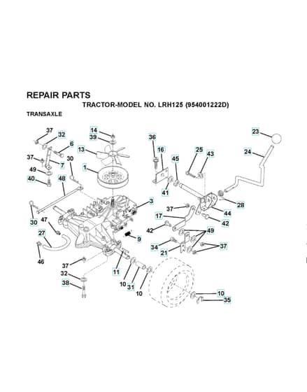 Husqvarna Lrh125 - Transmission