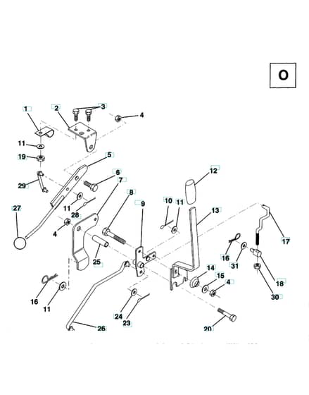 Husqvarna Lt100 - Mower Lift Lever