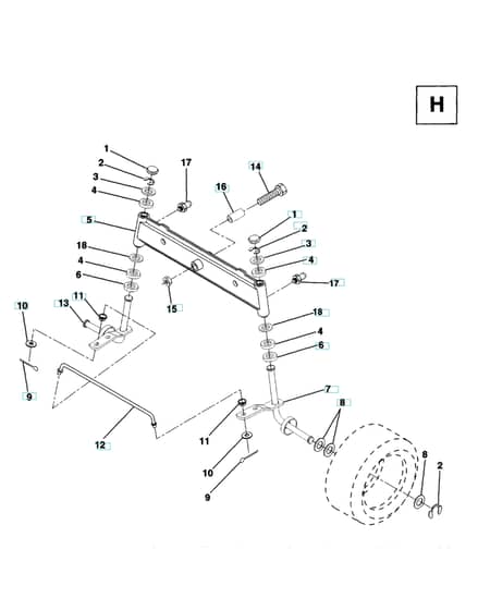 Husqvarna Lt112 - Front Axle