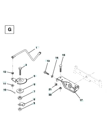 Husqvarna Lt112 - Sector Gear & Axle Support
